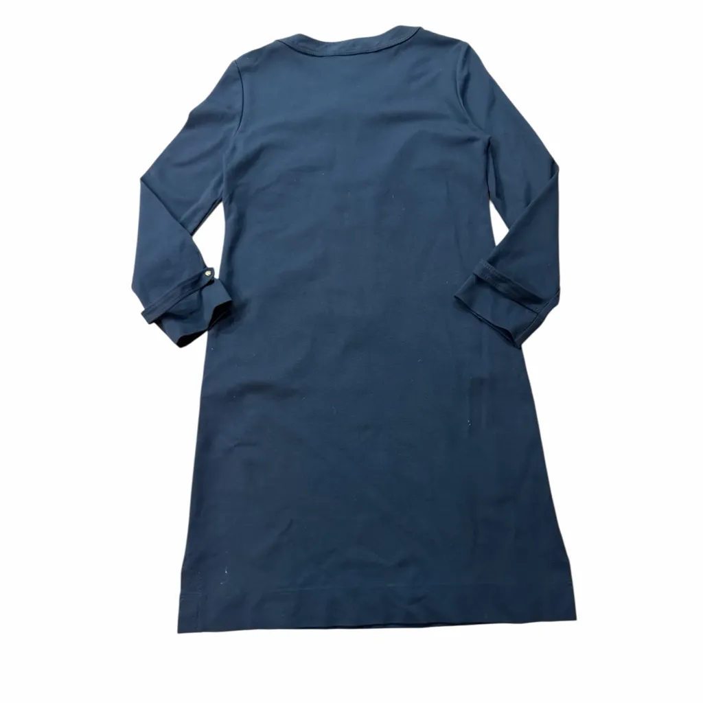 Gerard Darel Navy Blue Dress with Zippers - Image 2
