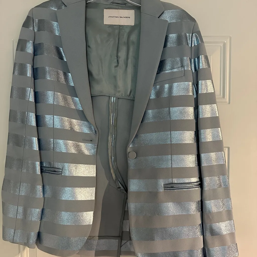 Jonathan Saunders baby blue blazer sz 36‎ - Image 6