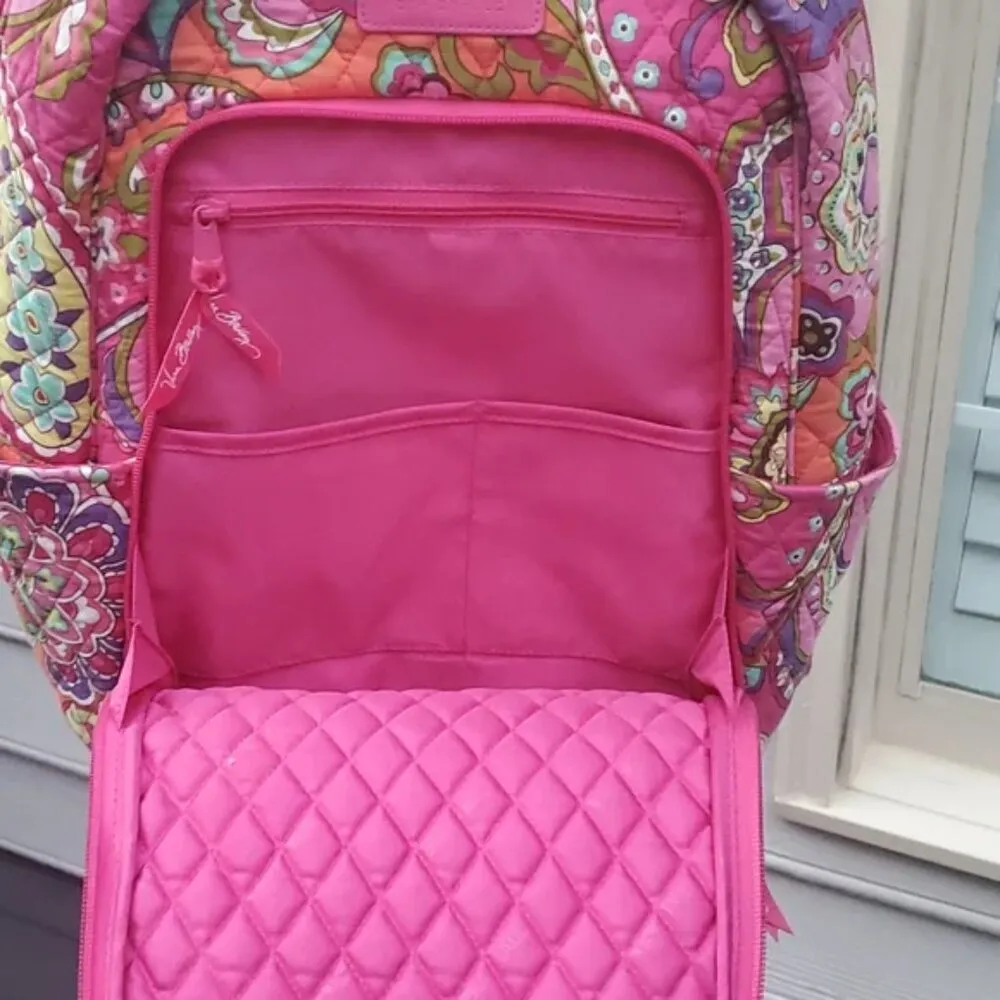 Vera Bradley Pink Swirls Laptop Backpack - Image 4