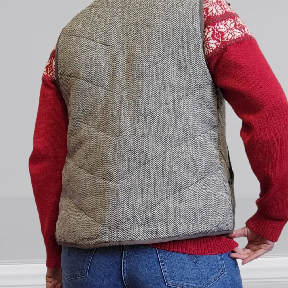 Stitch Fix Staccato gray herringbone vest size medium - Image 4