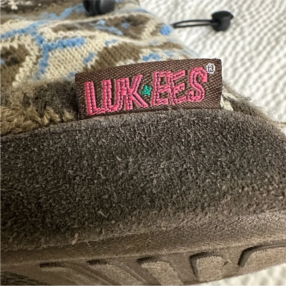 Lukees by Muk Luk Tall Patterned
Slipper Boots Brown Size 5.5 - Image 5