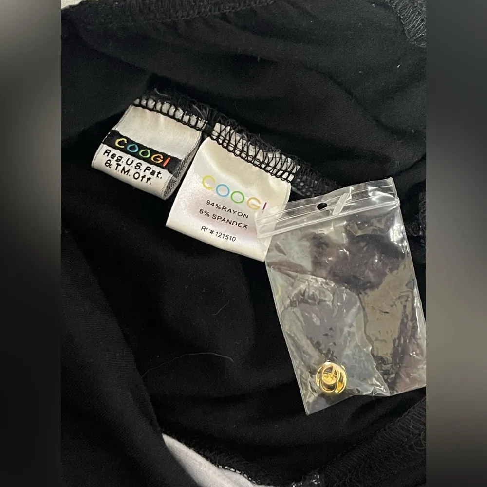 Coogi Bodycon Plaid Dress Long Sleeve Mini Black White Sz Large Vintage Y2K 90s - Image 11