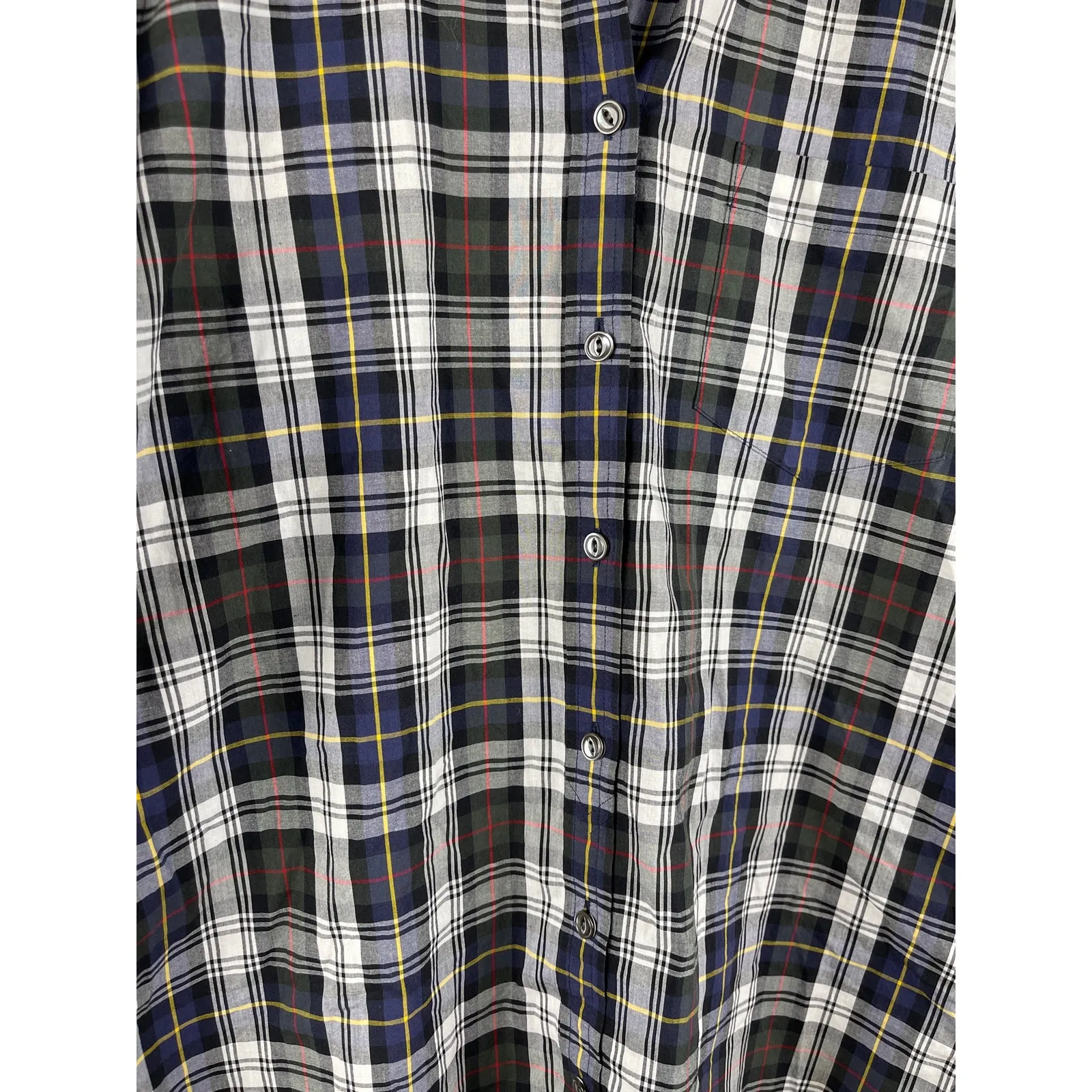J. Crew Classic Fit Plaid Print Long‎ Sleeve Button Down Boyfriend Shirt Size 6 - Image 5