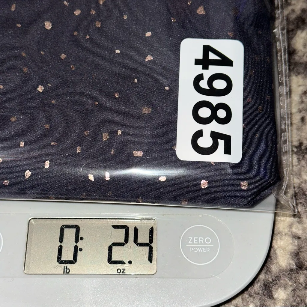 Peloton Women’s Size S Navy Blue Sparkle High Neck Sports Bra - Image 8