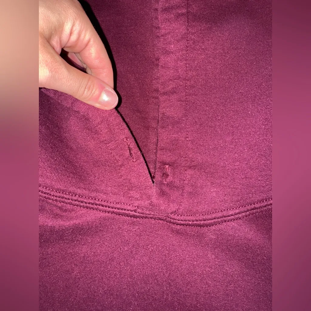 Gildan Burgundy IUP Hoodie with White Design - Image 3