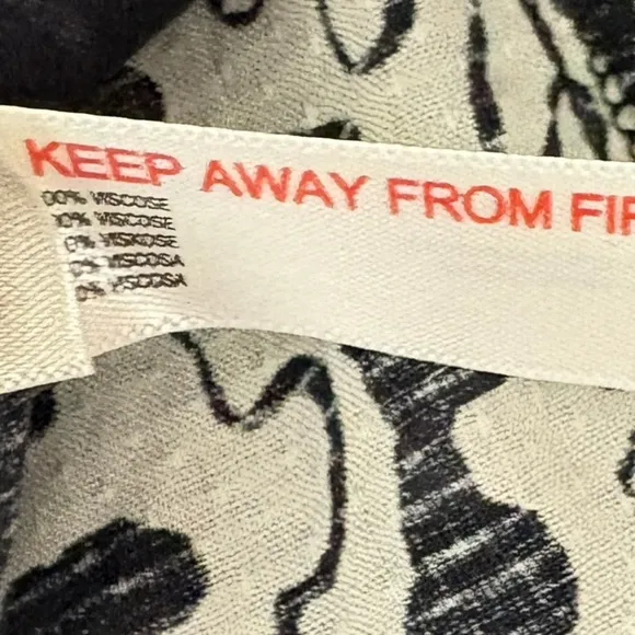 By Anthropologie black white printed long‎ midi drama dress XS - Image 6