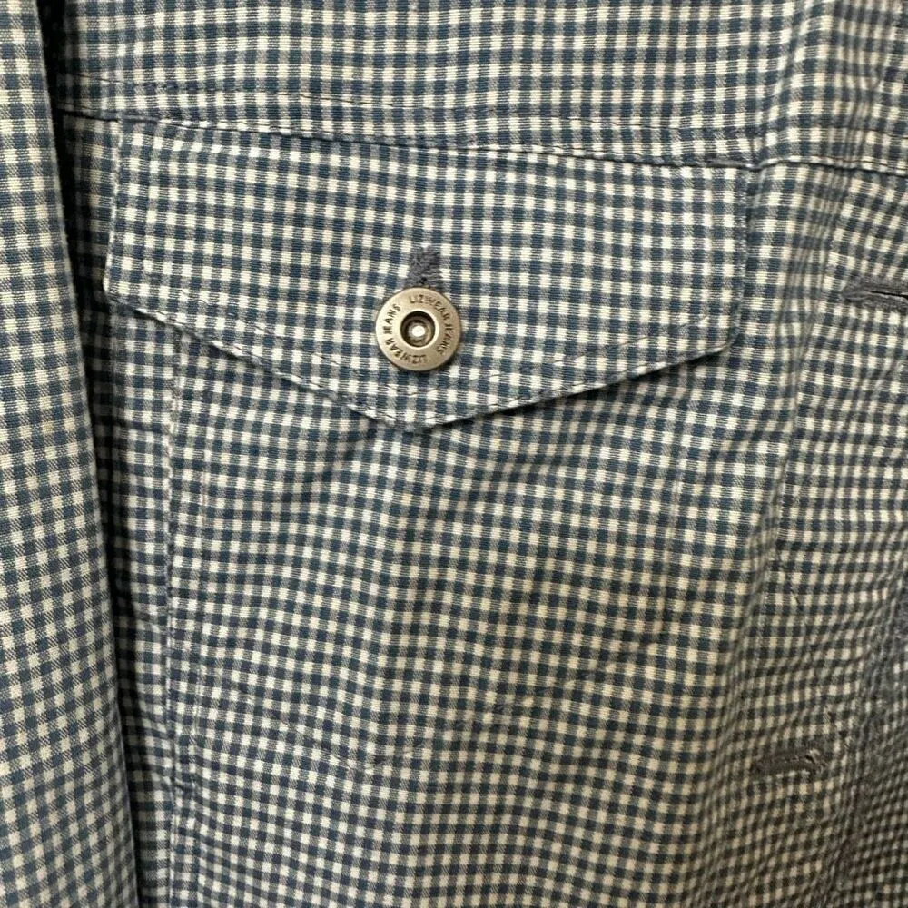 Liz Claiborne blue and white cropped plaid jacket - Image 4