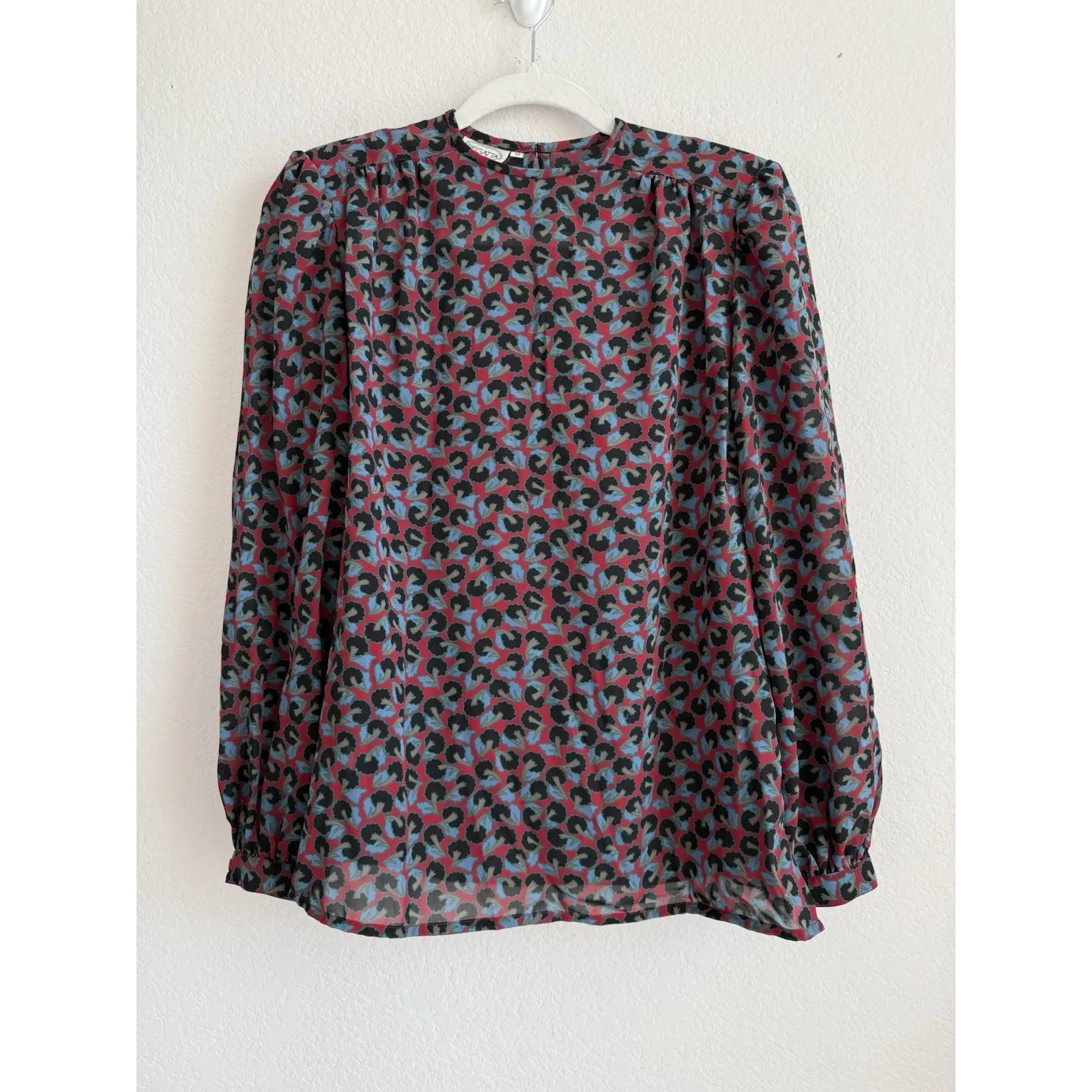 Vintage REGATTA SPORT Womens Long Sleeve Pullover Pattern Blouse Size 10 Cottage - Image 3