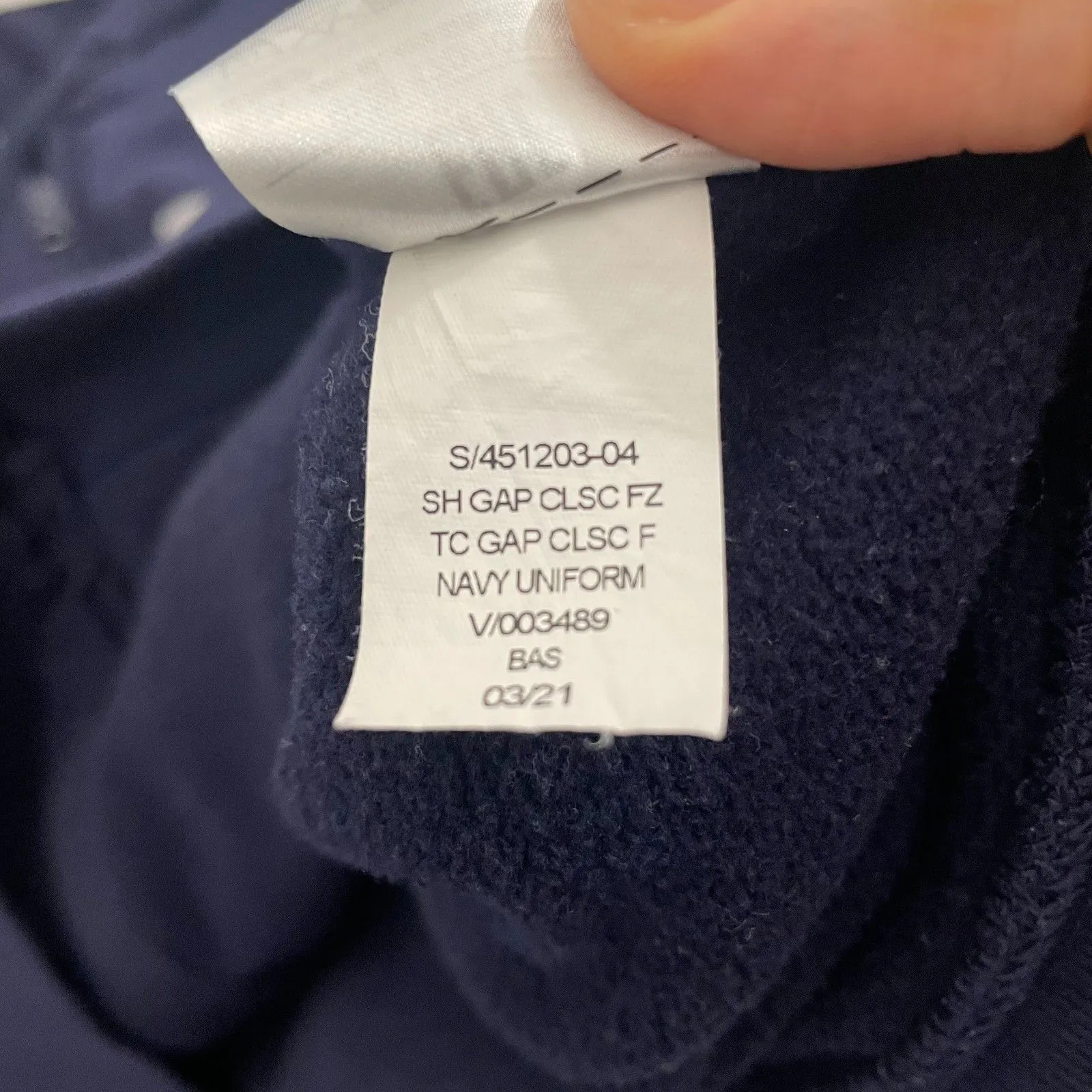 Gap Factory Relaxed Gap Logo Hoodie Women L Navy Full Zip Blue Size L - Image 5