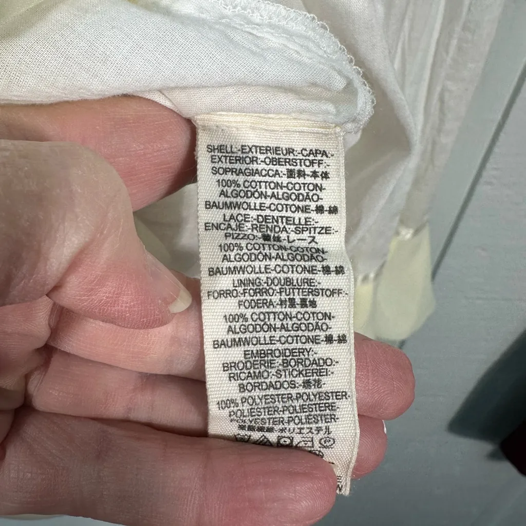 Free People Women’s Victorian Waisted Mini Dress Ivory See Measurements … - Image 10