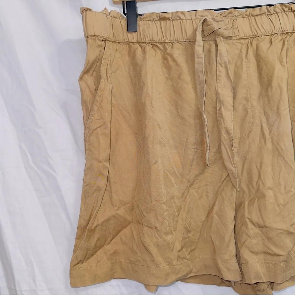 Lucky Brand Brown High Waisted Elastic Waistband Stretchy Casual Shorts size XL - Image 2