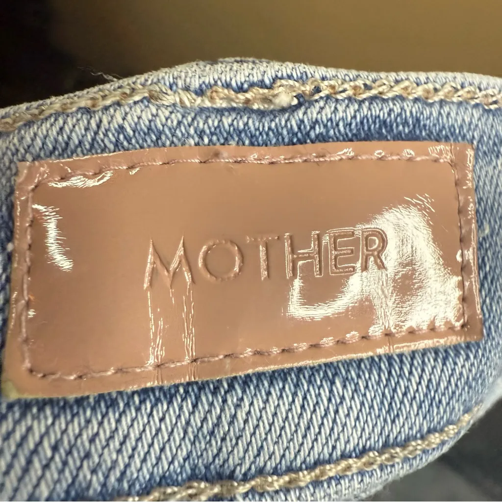MOTHER Hustler Ankle Fray Full‎ Length Size 25 Denim Jeans Blue Distressed - Image 9