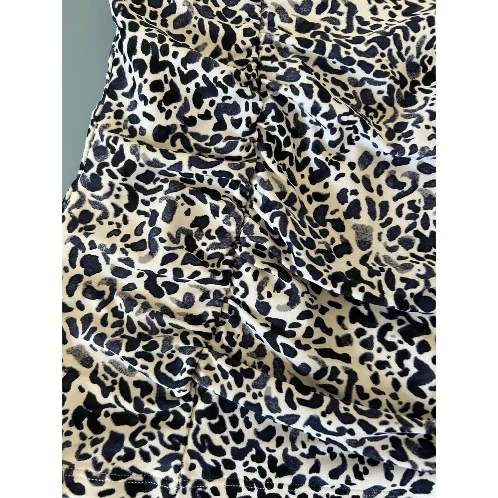 Athleta tankini top size 34 B/C blue and white print - Image 3