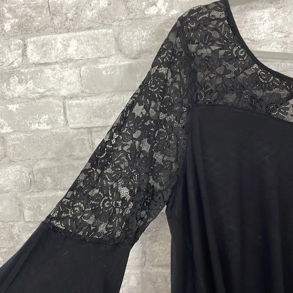 Torrid Black Lace Open Back Top - Image 2