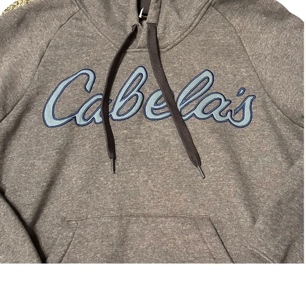 Cabelas Hoodie Womens Gray Lined Hooded Sweatshirt Outdoors Size Small - Image 2