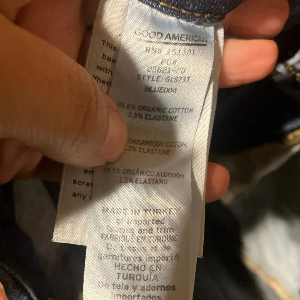 Good American High Rise Dark Wash Non Ripped Skinny Jeans 6/28 #760 - Image 6