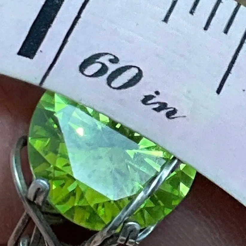 Handmade Wire Wrapped Ring Green Peridot Stone Statement Cocktail Ring‎ Size 7 - Image 7