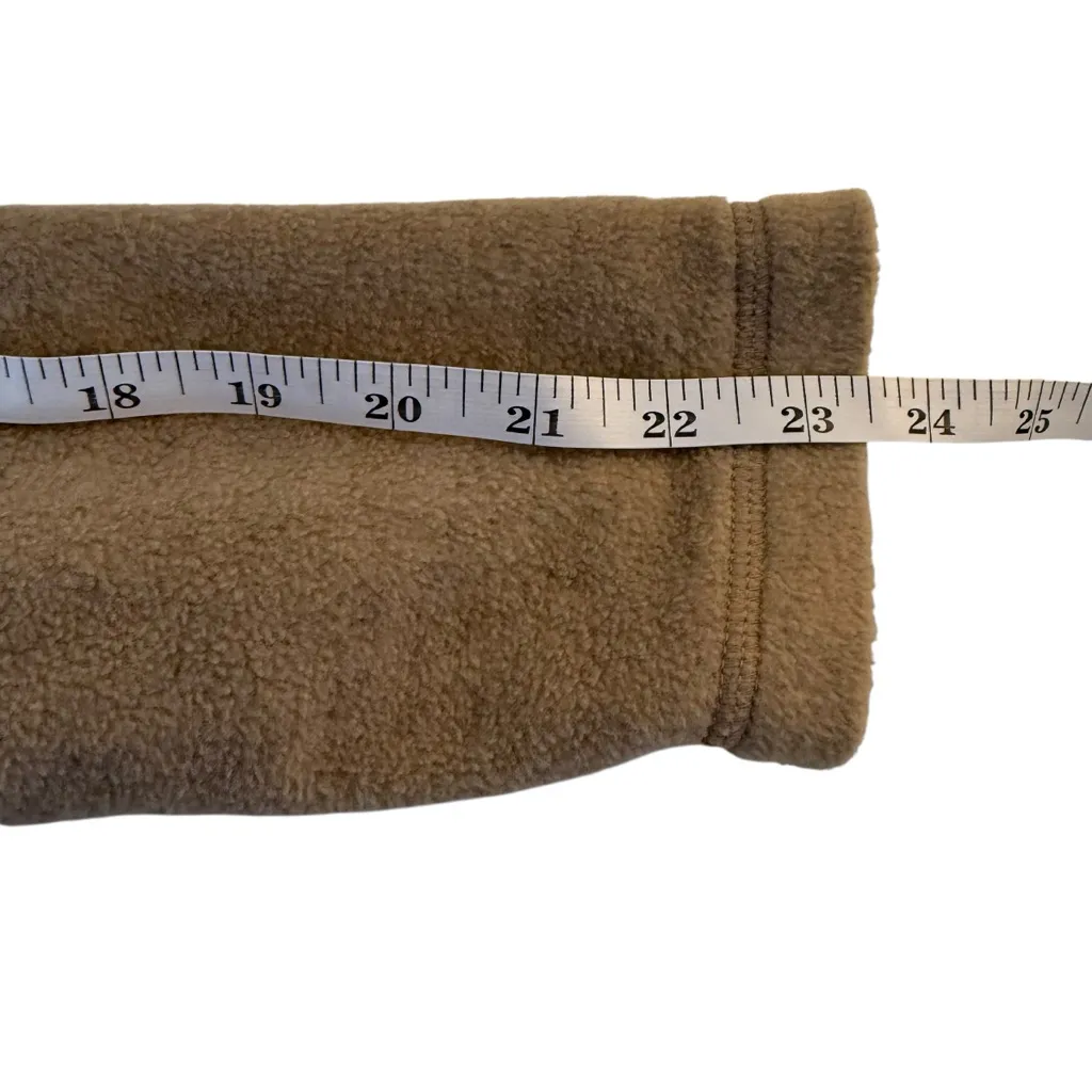 Croft & Barrow Small Tan Fleece Embroidered Cardinal Cardigan Holiday Winter - Image 9