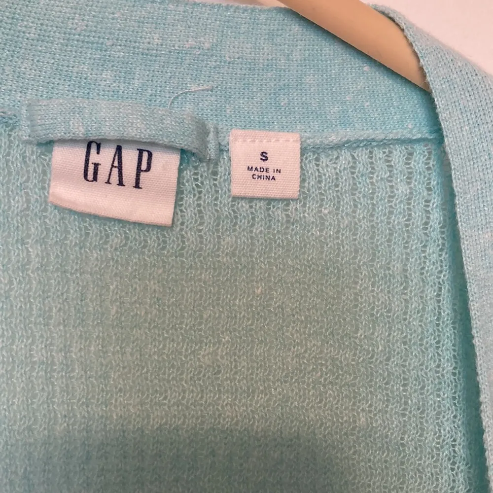 Gap Women’s Size Small Ice Water Blue Color Open Duster Cardigan Sweater - Image 2