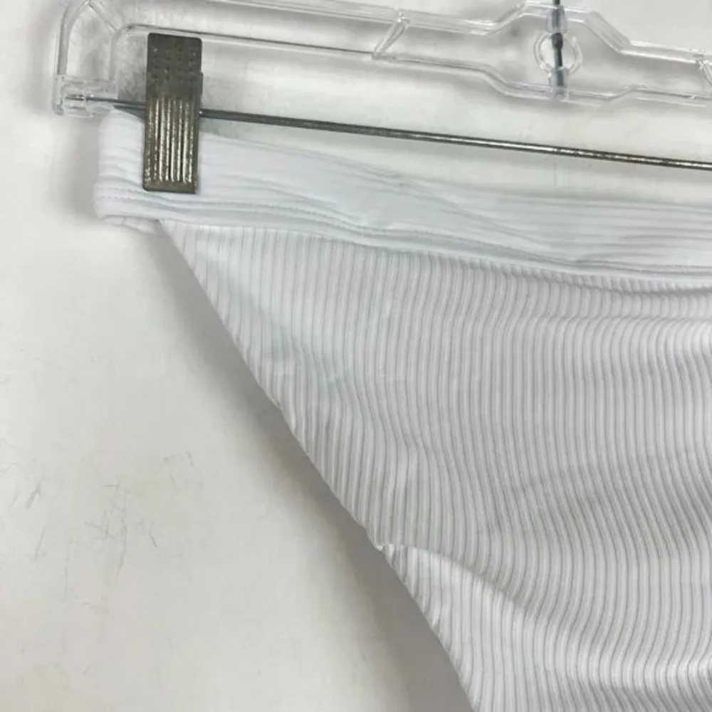 NWT Andie Swim The Banded Cheeky Rib Bottom Bikini Bottoms White Size Large L - Image 8