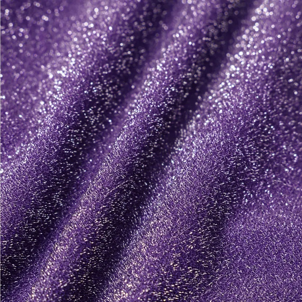 BERLOOK Purple Lurex Cut Out Bikini SET 44 Size XS - Image 12