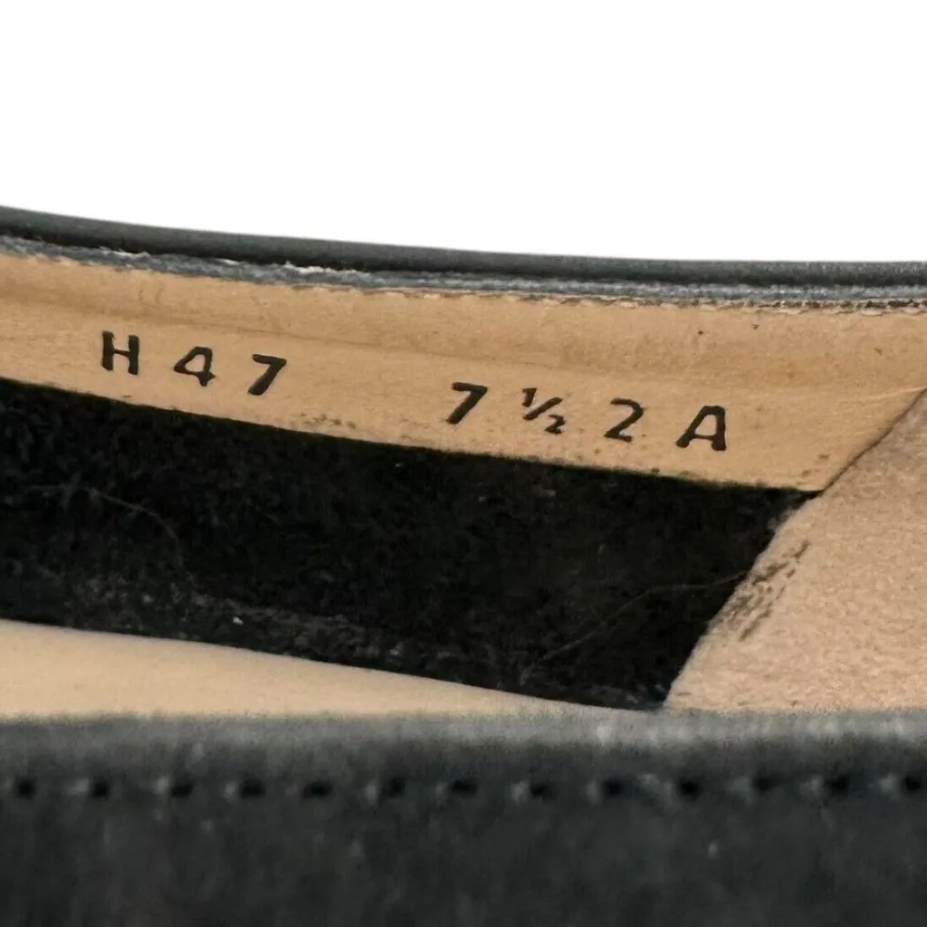 Salvatore Ferragamo Black Suede Low Heel Round Toe Pumps Size 7.5 AA - Image 8