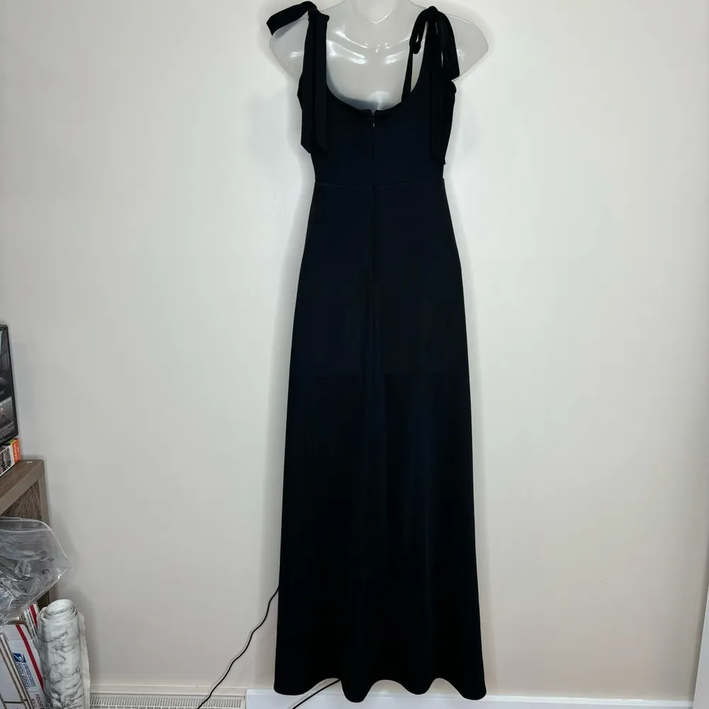 BIRDY GREY Alex Convertible Dress size XS Black slid slit gown bridesmaid formal - Image 6