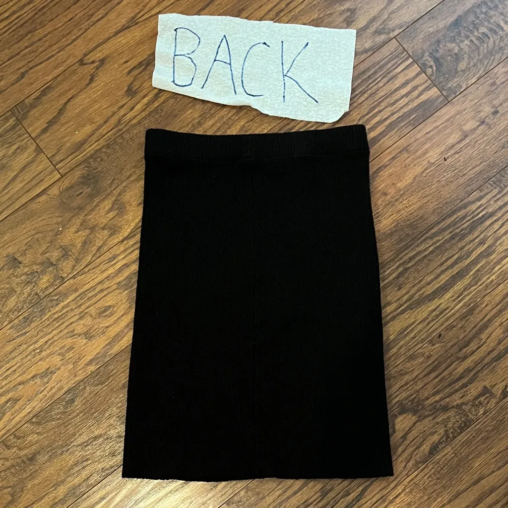 Cute Stretch Knit Black Skirt - Image 5