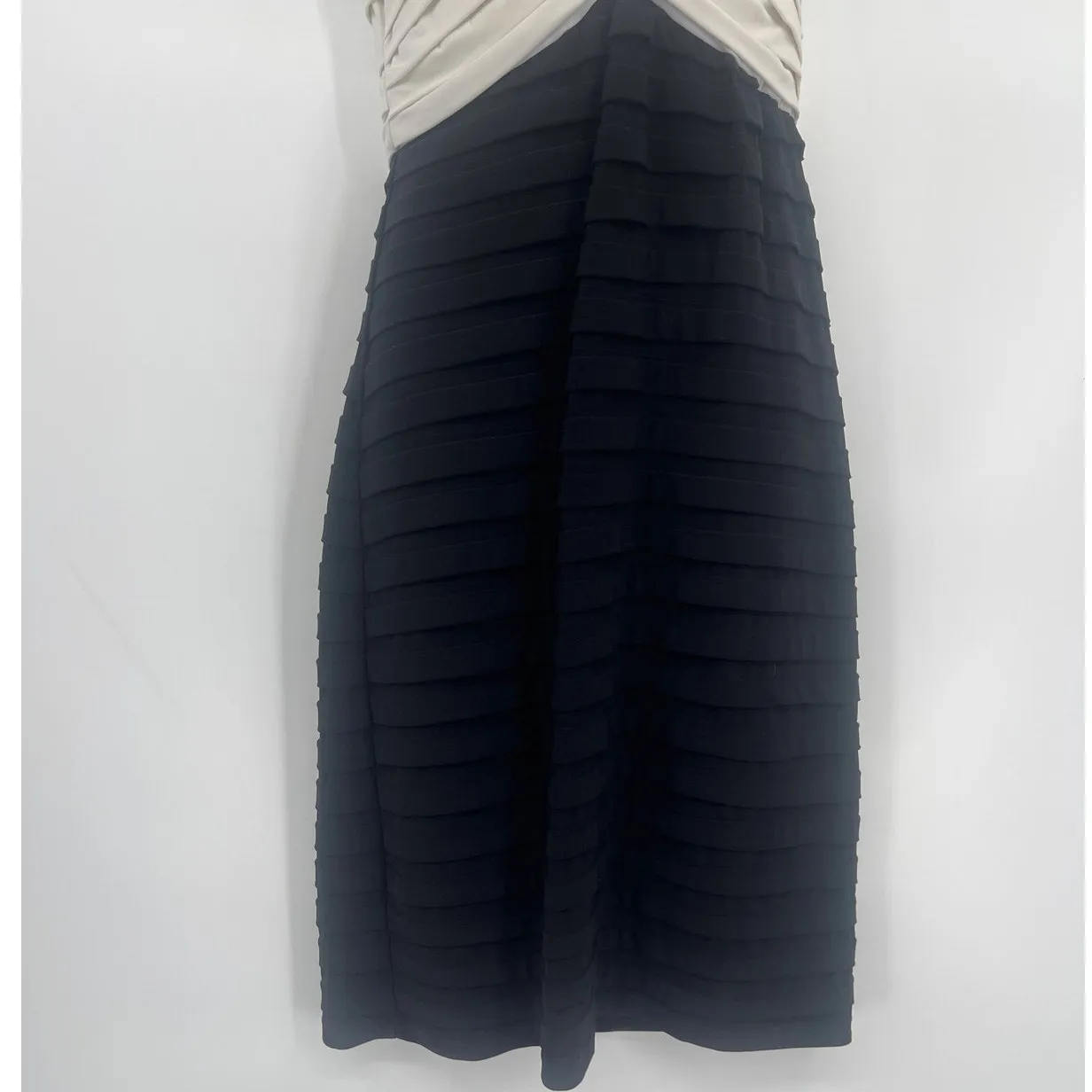 Scarlett Nite Bandage Dress 6 Holiday Elegant Formal Colorblock Old Hollywood Black - Image 3