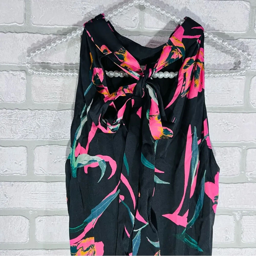 Milly Adrian Floating Botanical Halter Midi Dress Size 4 - Image 8