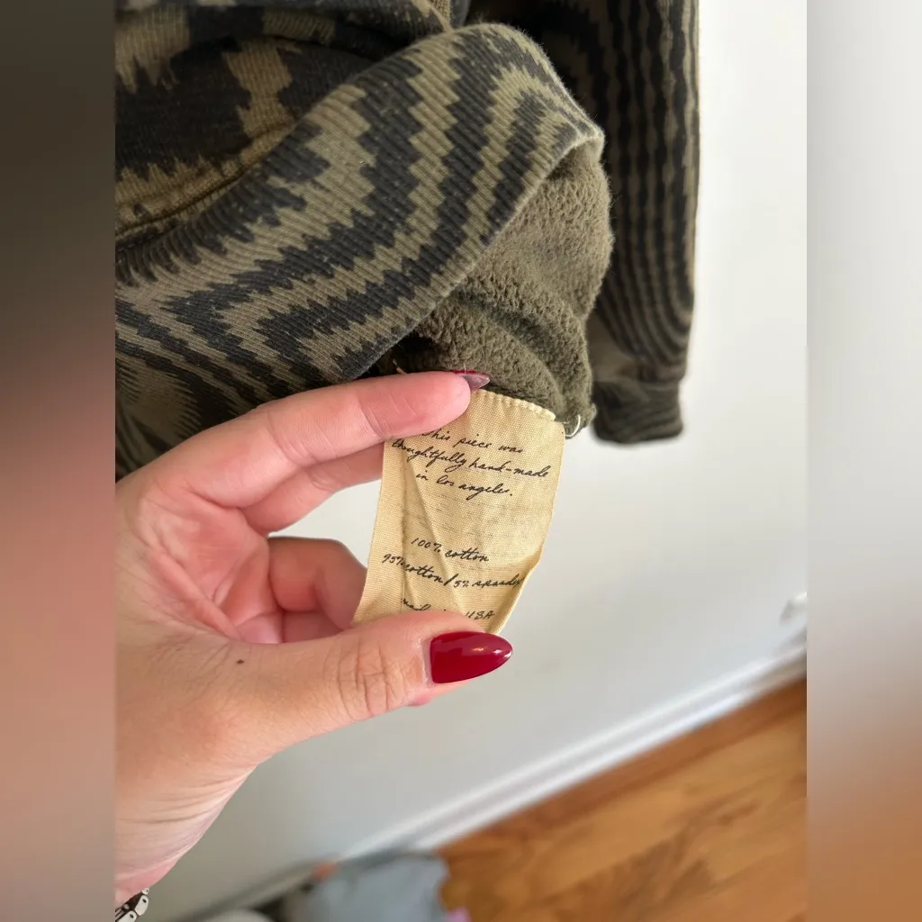 Raquel Allegra Fire Tiger Vibrations Sweatshirt in Forest size 2 (Medium) Green - Image 4