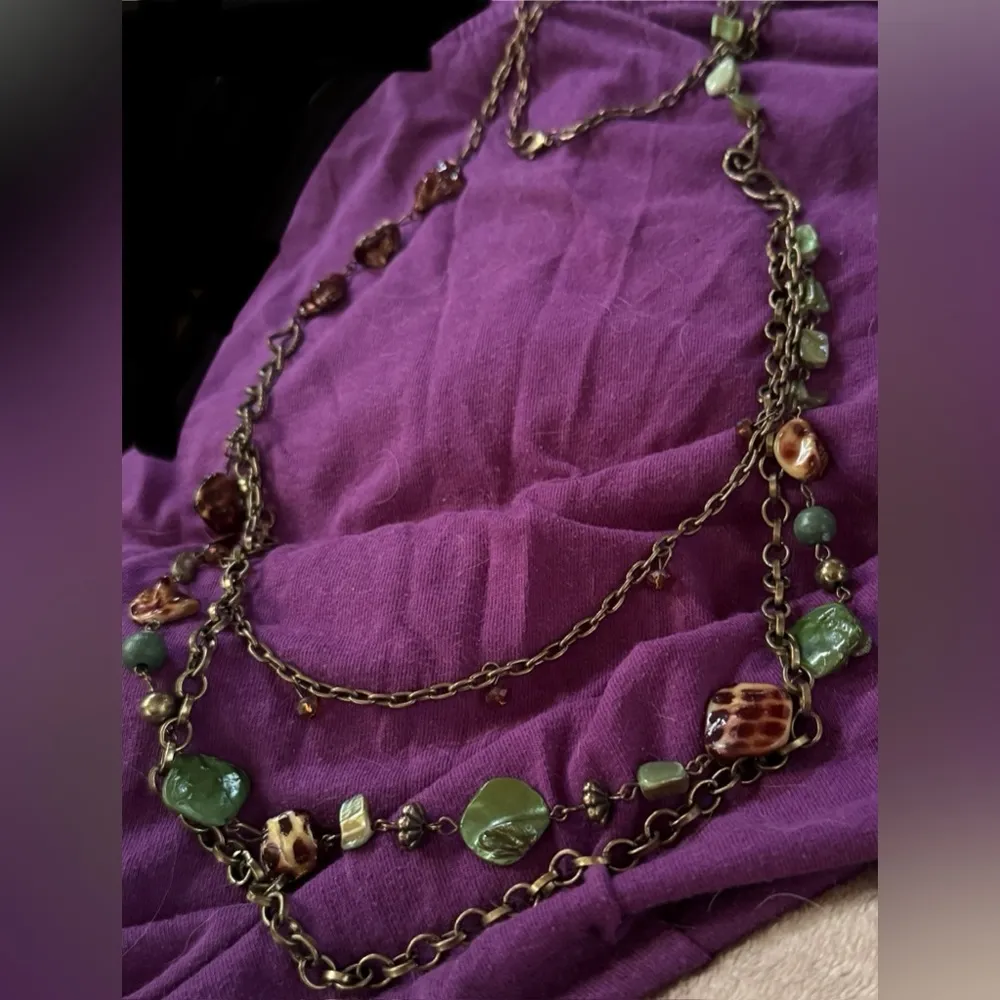 Beaded Tiered Necklace Black - Image 3