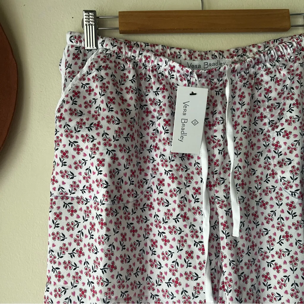 VERA BRADLEY‎ floral satin pajama pants Women's SIZE SMALL new - Image 2