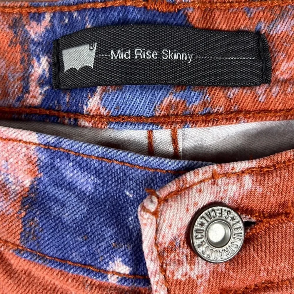 Levi's Levi’s Multicolor Tie Dye Skinny Jeans - Image 4