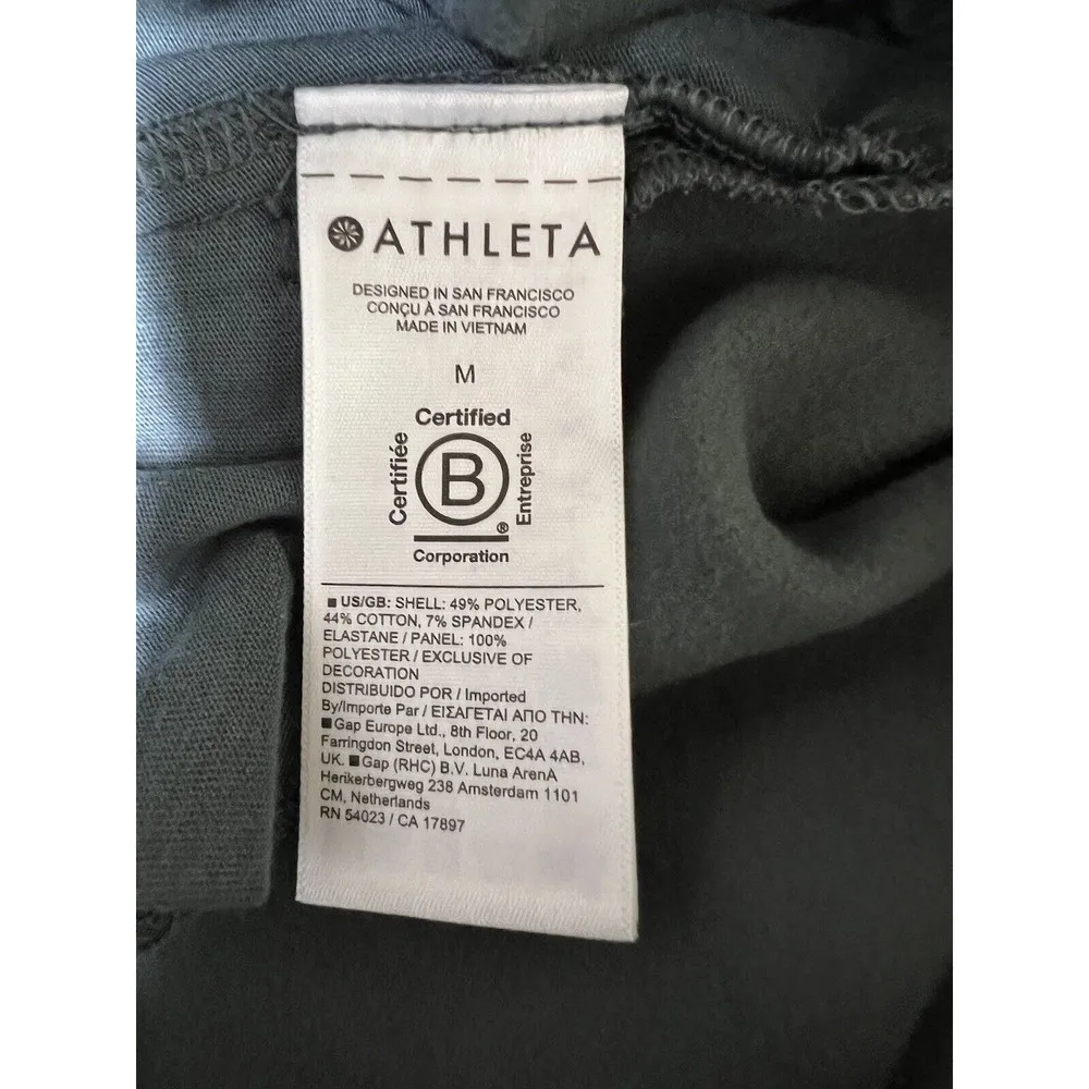 Athleta Triumph Hybrid Wide Leg Crop Pants Bali Green Women’s Size Medium - Image 10