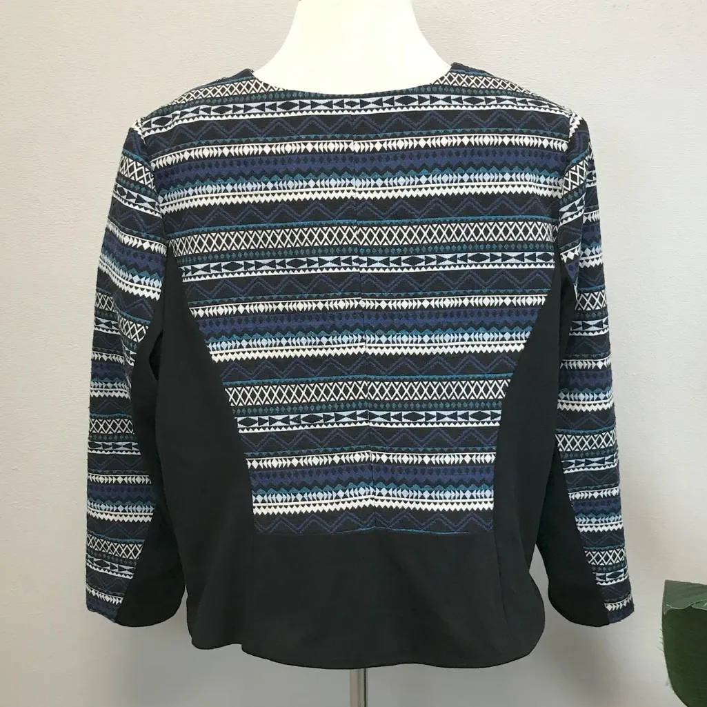 Lane Bryant Aztec Jacquard Moto Jacket - Size 28 - Image 5