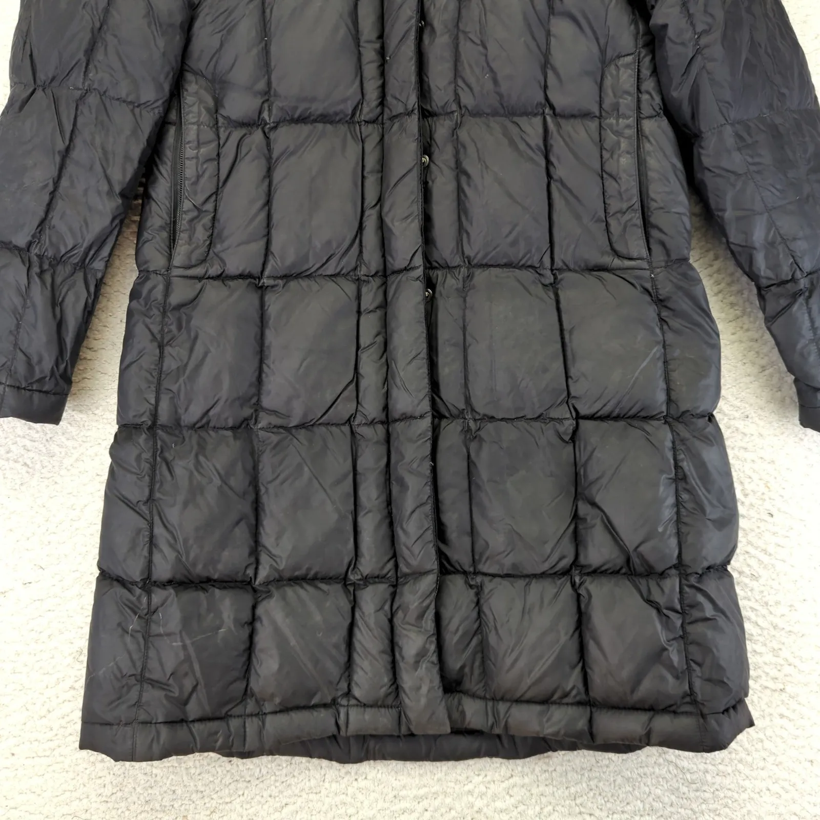 The North Face Women Black 600 Fill Down Parka Jacket Long Coat Size Small PATCH - Image 10