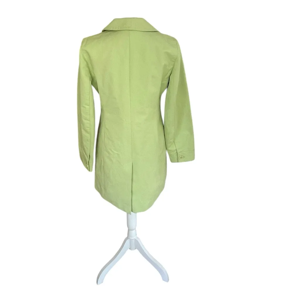 Ann Taylor Loft Womens Light Mint Green Medium Length Jacket Coat Sz Small - Image 2