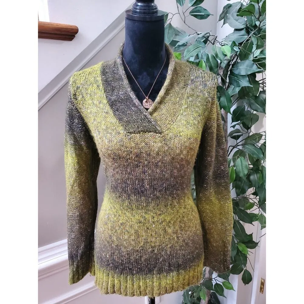 Coldwater Creek Women Polyester V-Neck Long Sleeve Pullover Knit Sweater Size L - Image 10