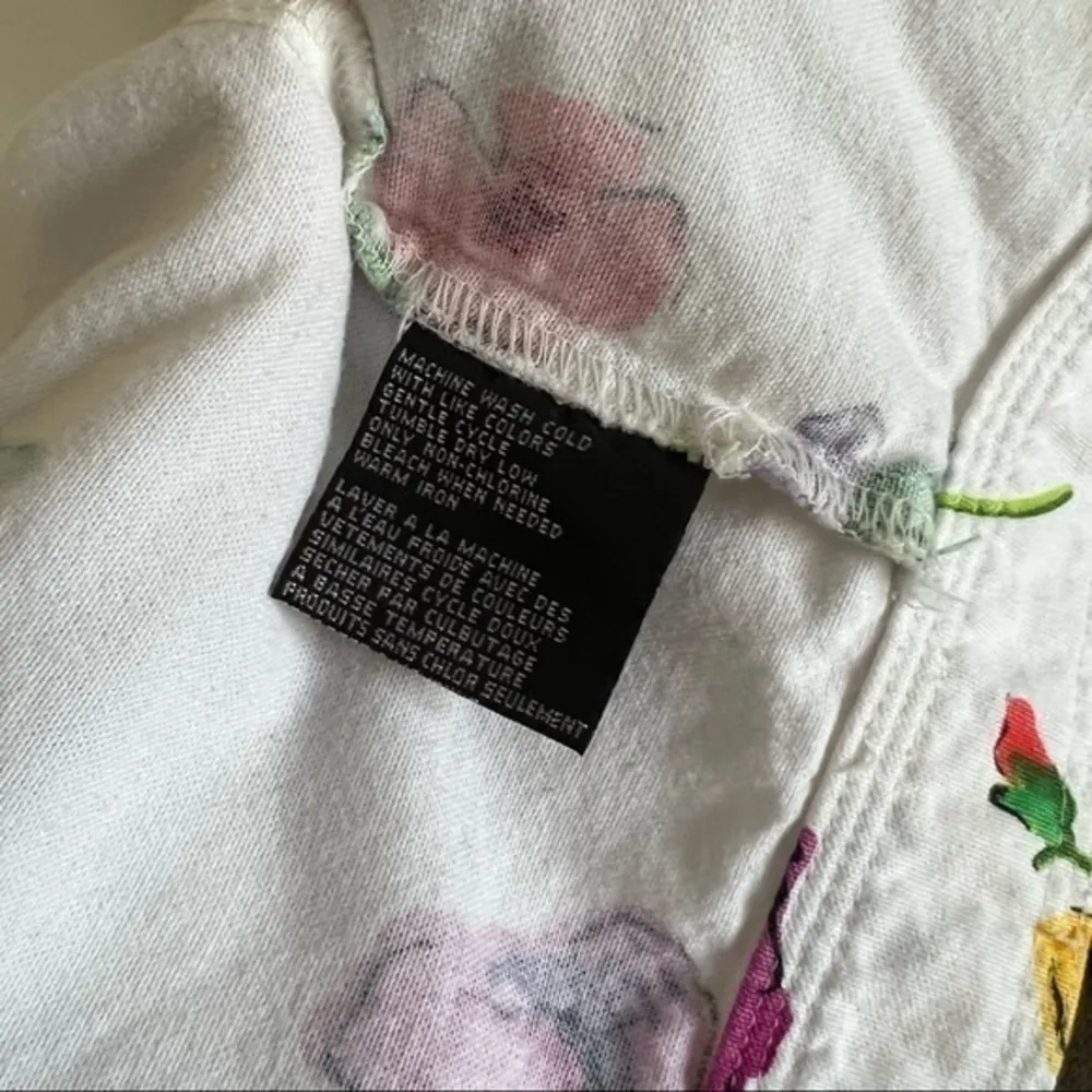 Vintage Carole Little Sports Petite Floral Crop Jacket Size M - Image 7