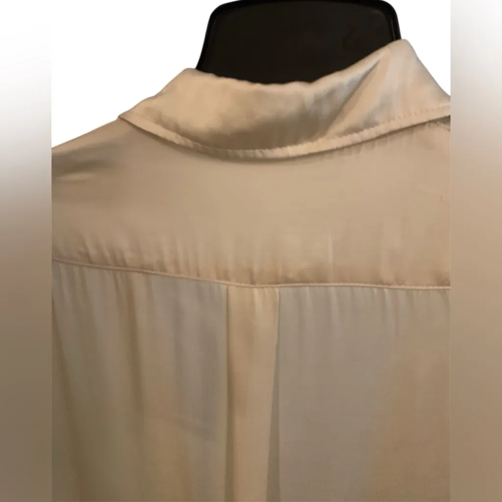 Indah Silk open tie front long sleeve top Revolve  size XS - Image 4