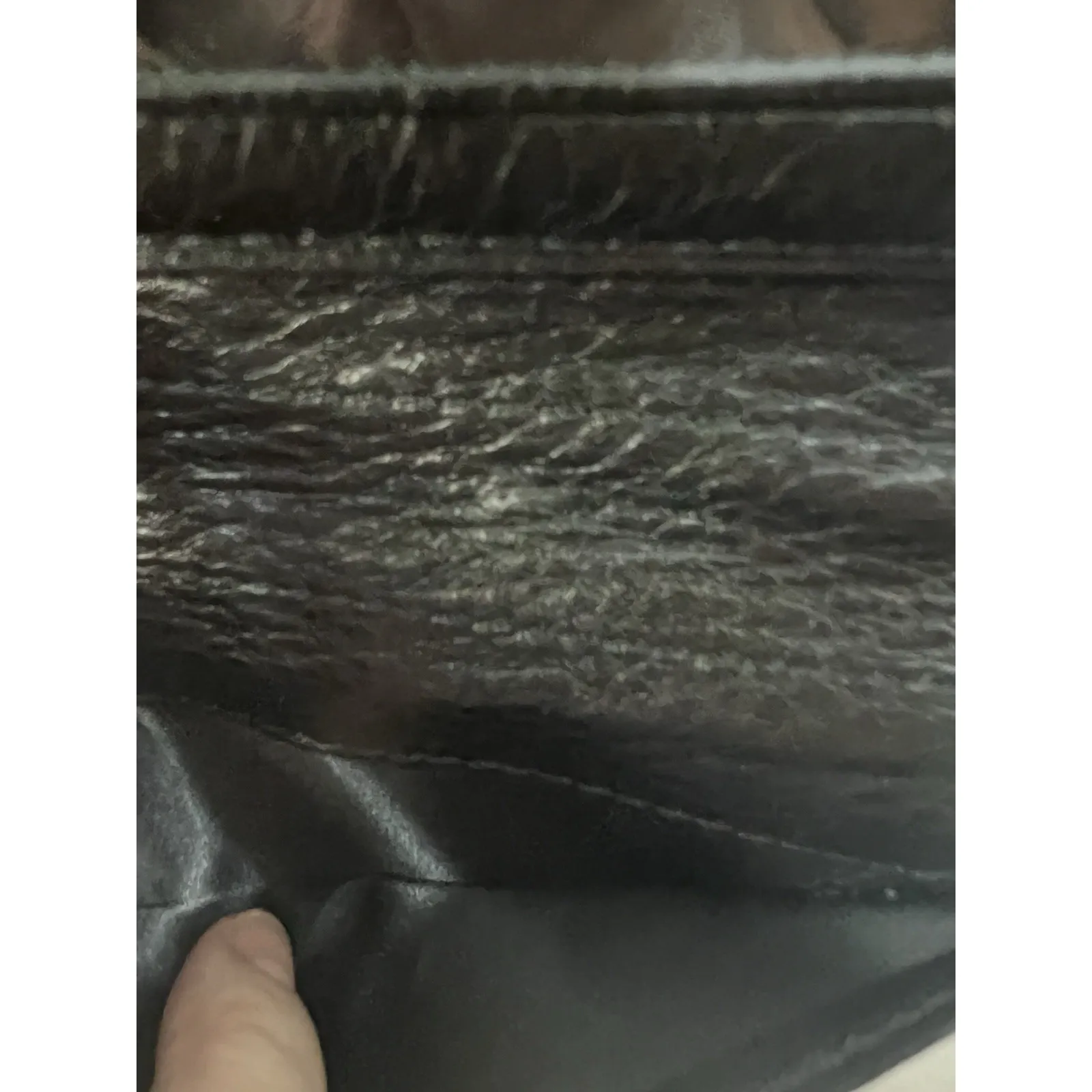 Brighton Vintage  Brown Checkbook Wallet Bifold Croc &‎ Pebble Leather - Image 6