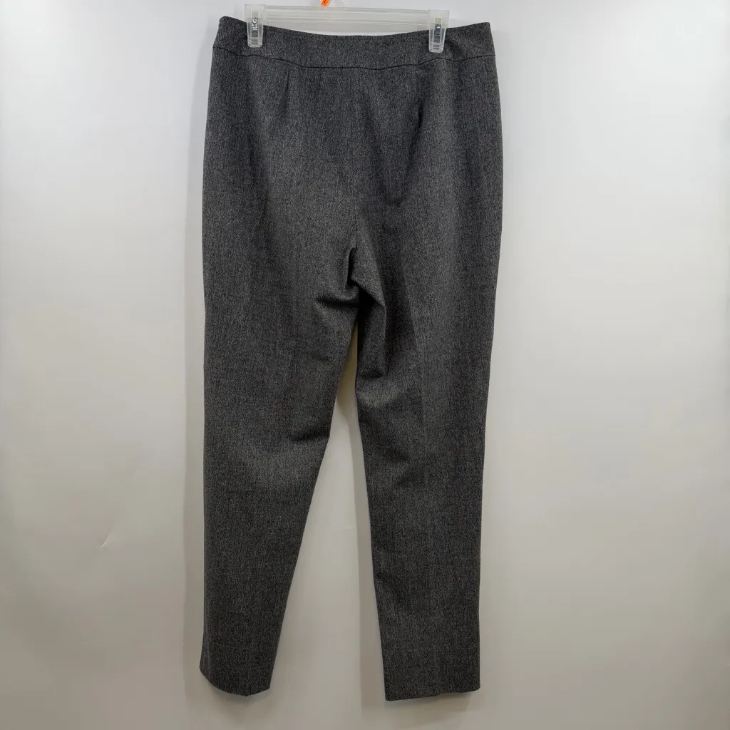 Nic+Zoe Forever Flannel Roll Bottom Pants charcoal gray women's 12 NWT Pull On - Image 4
