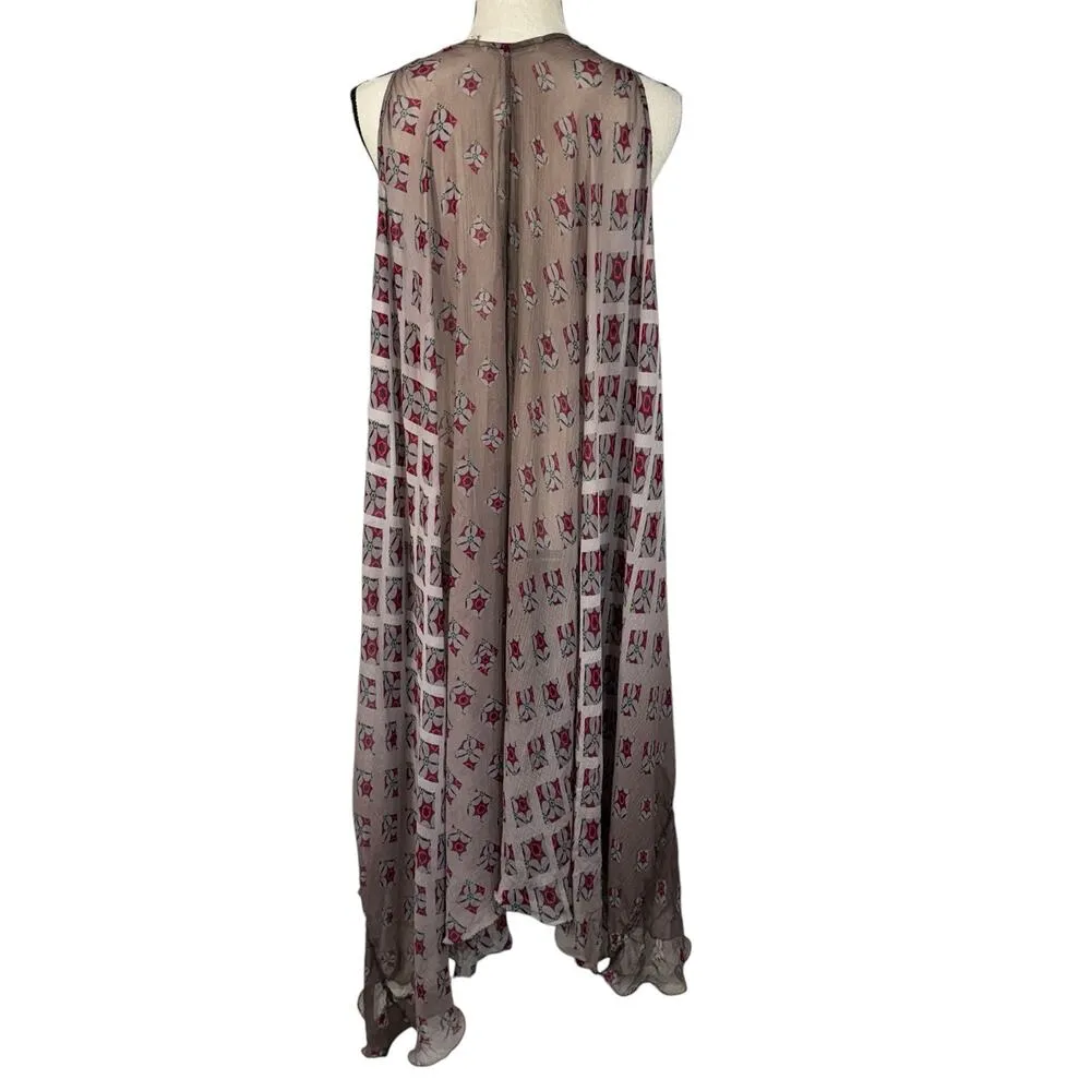 Soft Surroundings Petite PM/PL Boho Duster Open Vest Long Semi-Sheer Sleeveless - Image 5