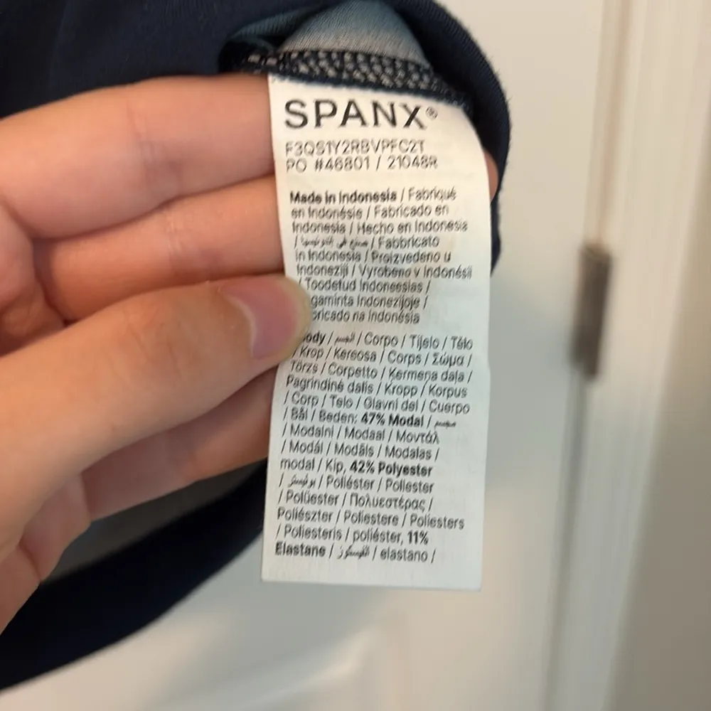 SPANX AirEssentials Cardigan in Midnight Navy Stripe - Image 5