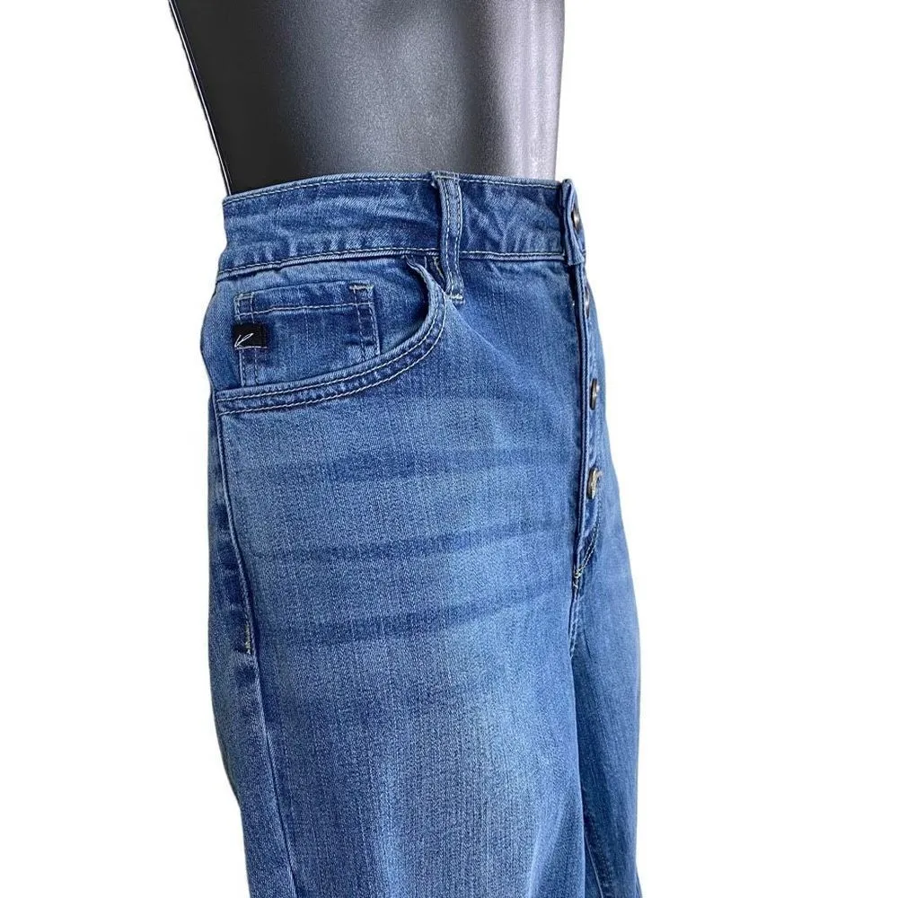 KanCan Women’s Estilo Distressed & Frayed Button Fly Skinny Jeans Blue Size undefined - Image 6