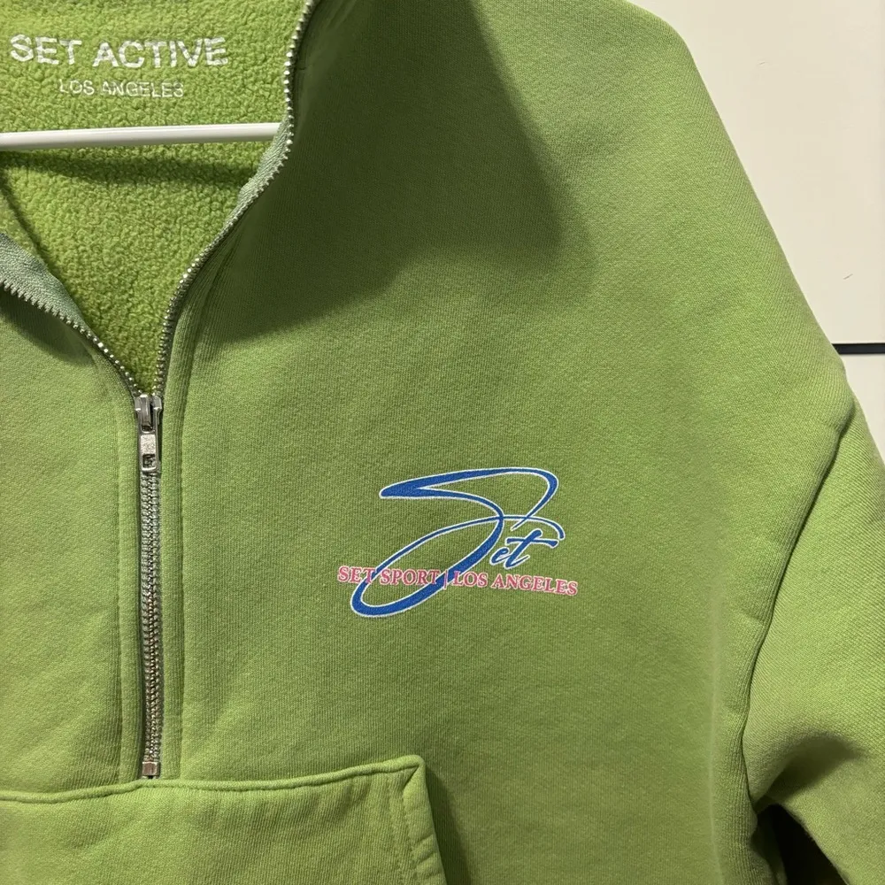 Set Active  Green Half Zip Pullover - Image 5