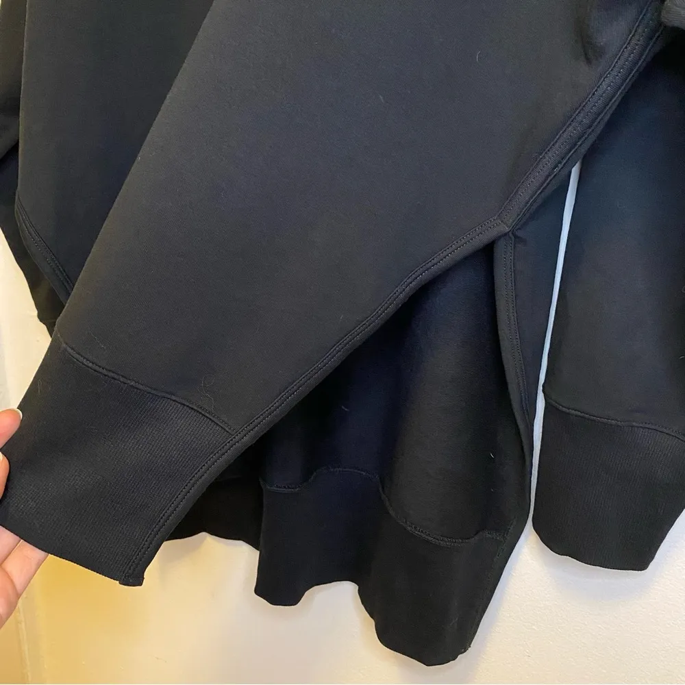 UNIVERSAL STANDARD Fiona Side Slit Pullover Sweatshirt Black Sz Medium Oversized - Image 8