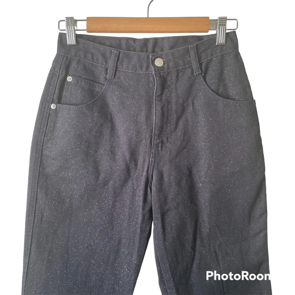 Vintage 90s Roper Western Black Glitter High Waisted Relaxed Classic Denim Sz 5 - Image 96