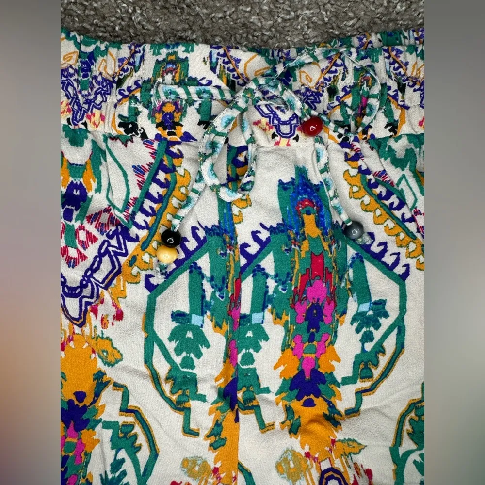 ZARA  Colorful Patterned Drawstring Shorts - Image 3